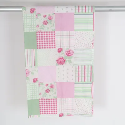 Nappe de table (Blanc, Rose, Vert) Coton