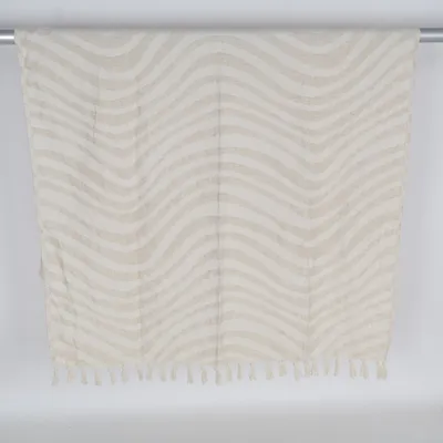 Serviette de plage (Beige) de Jotex Lin, Polyester, Viscose