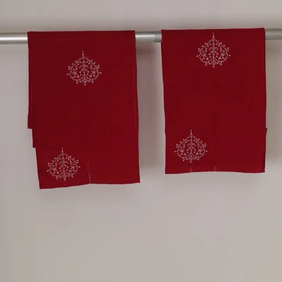 Rod pocket curtain (Red) from Hemtex Polyester