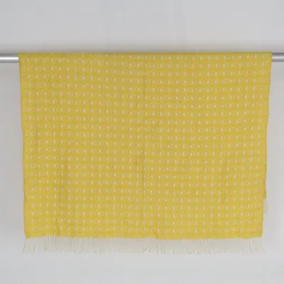 Plaid (Geel, Wit) van Design Lina Johansson Wol