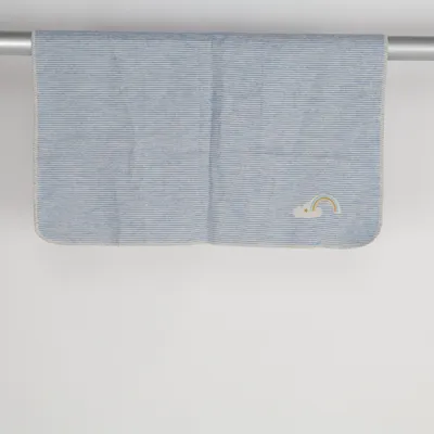 Baby blanket (Blue, White) from David Fussenegger Cotton