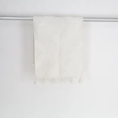 Fladvævet tæppe (Hvid) fra H&M Home Bomuld