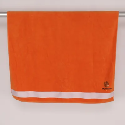 Serviette (Orange, Blanc) de Kariban Coton