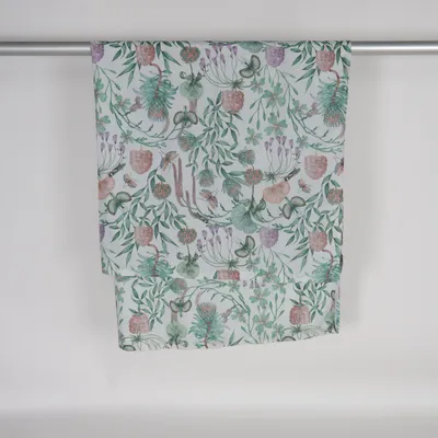 Duschdraperi (Vit, Grön, Flerfärgad) från Rusta Home Polyester