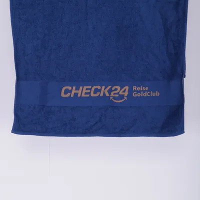 Bath towel (Blue, Multicolored) from Check 24 Cotton