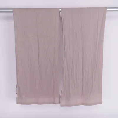 Gardin med rynkebånd (Beige) fra H&M Home Bomuld, Linned
