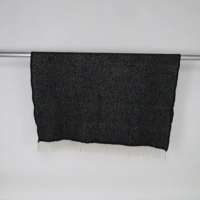 Filt (Svart, Vit) från Klippan Ull