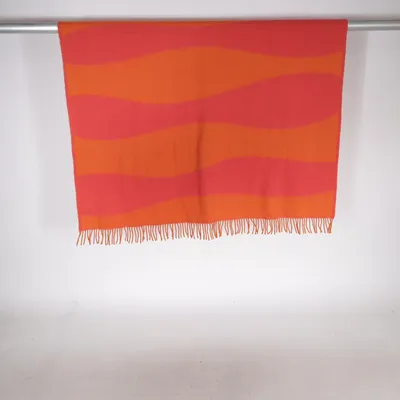 Tæpppe (Orange, Rød) fra Klippan Uld