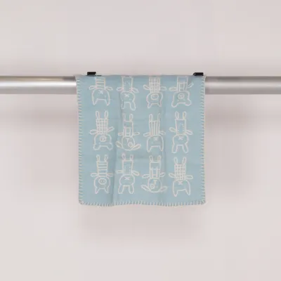 Babyfilt (Blå, Vit) från Klippan Ekologisk bomull