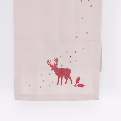 Tafelloper (Beige, Rood) van Sander Polyester