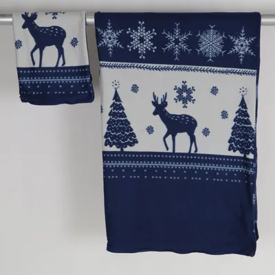Sengesæt (Blå, Hvid) fra Livarno Genanvendt polyester