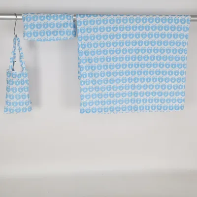 Bed set (Blue, White) from Småfolk Organic cotton