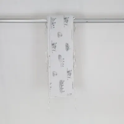 Cot bumper (White, Gray) from Elsa Beskow