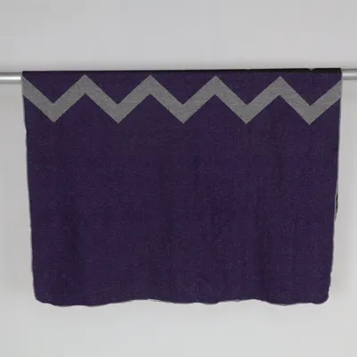 Couverture (Violet, Gris, Noir) Coton, Laine