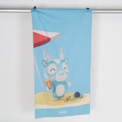 Beach towel (Blue, Multicolored) from Wolt Polyamide, Polyester
