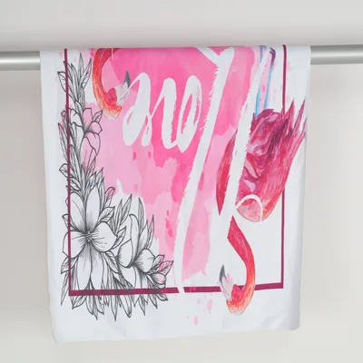 Beach towel (Pink, White, Blue)