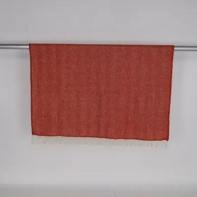 Pläd (Röd, Vit) från Klippan Ull