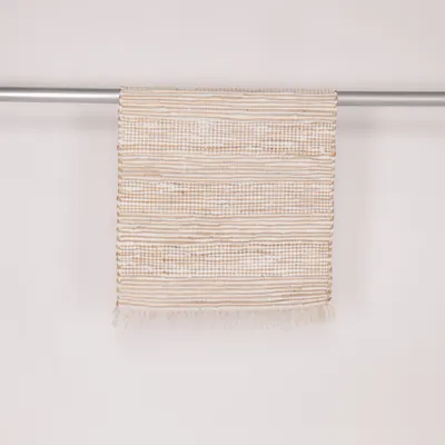 Vävd matta (Beige, Vit) från H&M Home Bomull