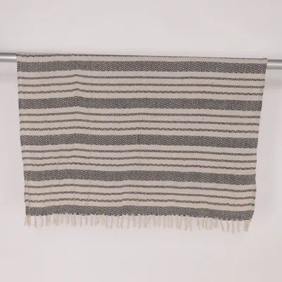 Filt (Beige, Svart, Vit) från Rusta Home Bomull, Polyester