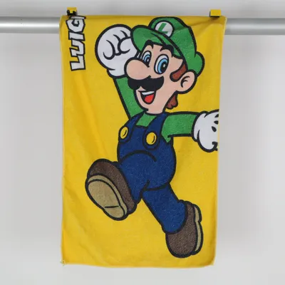 Badehåndklæde (Gul, Blå, Grøn) fra Super Mario Bomuld, Polyester