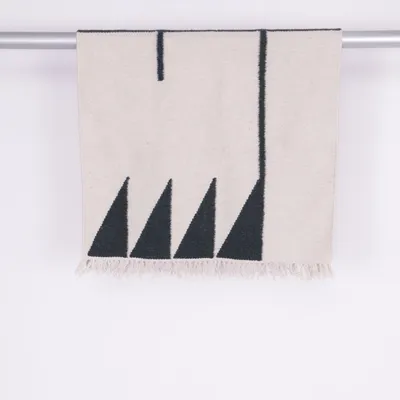 Röllakan rug (White, Green) from Ferm Living Cotton, Wool