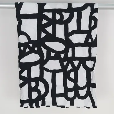 Duvet cover (Black, White) from IKEA Cotton, Viscose