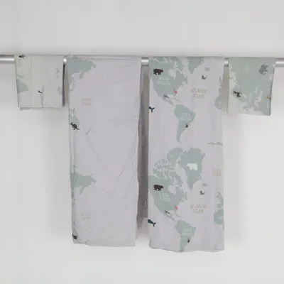 Bed set (Gray, Multicolored) from Alice & Fox Cotton