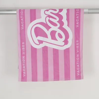 Strandhandduk (Rosa, Vit) från Barbie Bomull