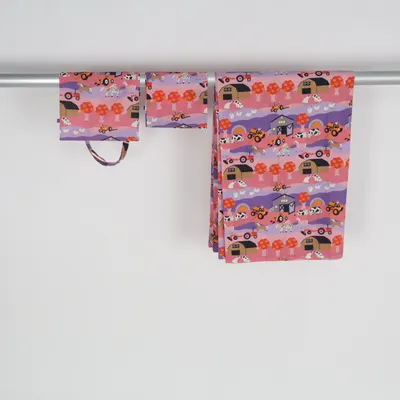 Bed set (Purple, Multicolored) from Småfolk Organic cotton