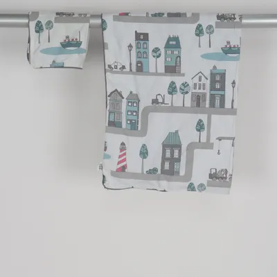 Bäddset (Vit, Flerfärgad) från Sebra Ekologisk bomull