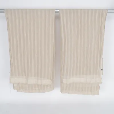 Plooigordijnen (Beige) van Kid / Hemtex Katoen, Linnen, Lyocell, Polyester