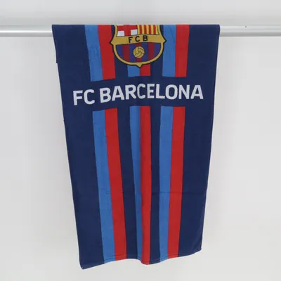 Serviette de plage (Bleu, Rouge, Multicolore) de FC Barcelona Coton