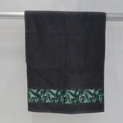 Serviette (Gris, Vert, Blanc) de Miomare Coton