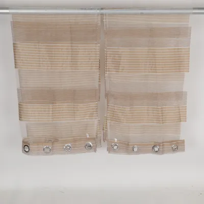 Öljettgardin (Beige, Vit) från Solbacka Hemtextil Polyester