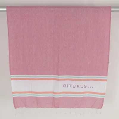 Serviette de plage (Rouge, Blanc) de Rituals Coton