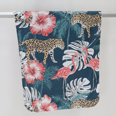 Strandlaken (Blauw, Meerkleurig) Elastaan, Polyester