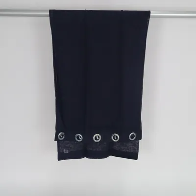 Öljettgardin (Blå) Linne