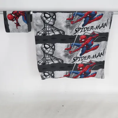 Sengesæt (Grå, Rød, Sort) fra Marvel Spiderman Polyester