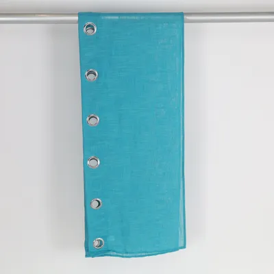 Eyelet curtain (Turquoise) Polyester
