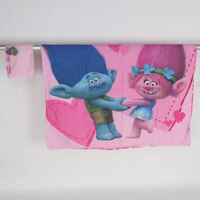 Bäddset (Rosa, Flerfärgad) från Dreamworks Trolls Bomull