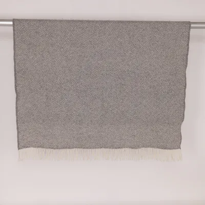 Filt (Grå, Vit) från Klippan Ull