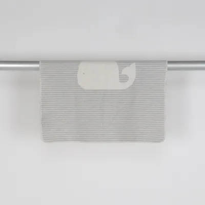 Blanket (Gray, White) from David Fussenegger Cotton, Viscose