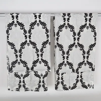 Rideau passe tringle (Blanc, Noir)