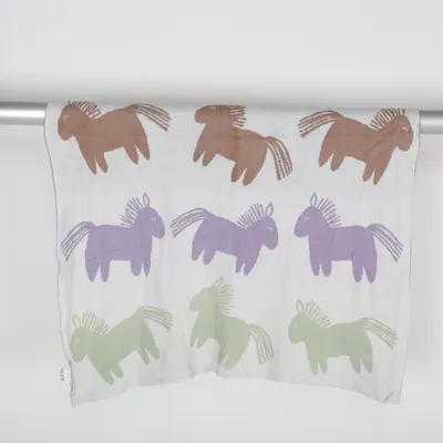 Baby blanket (Purple, Green, Brown, Multicolored) from Pentik Cotton
