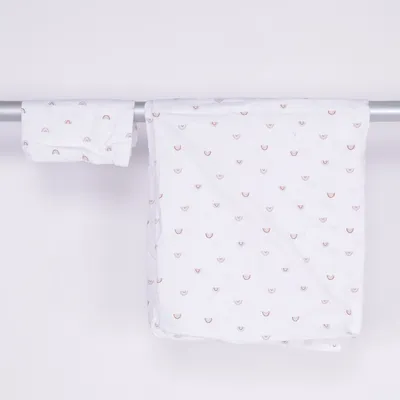 Bed set (White, Multicolored) from H&M Home Cotton