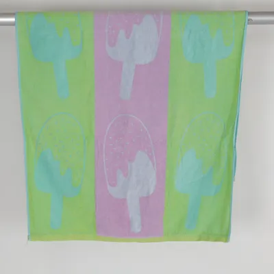 Serviette (Vert, Violet, Bleu) de Tukan Coton