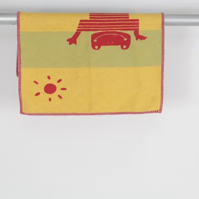 Baby blanket (Red, Multicolored) from David Fussenegger Cotton, Viscose