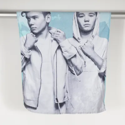 Badehåndklæde (Blå, Hvid) fra Marcus & Martinus Bomuld