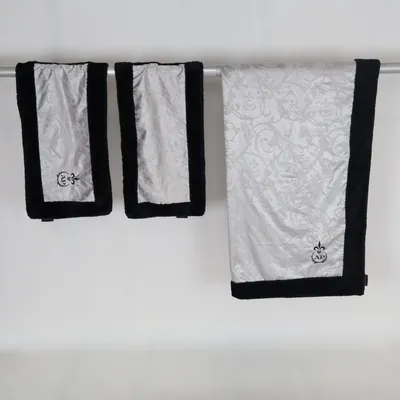 Bed set (Black, Silver) from Alfredo Pauly Polyester
