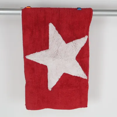 Tapis à poil court (Rouge, Blanc)